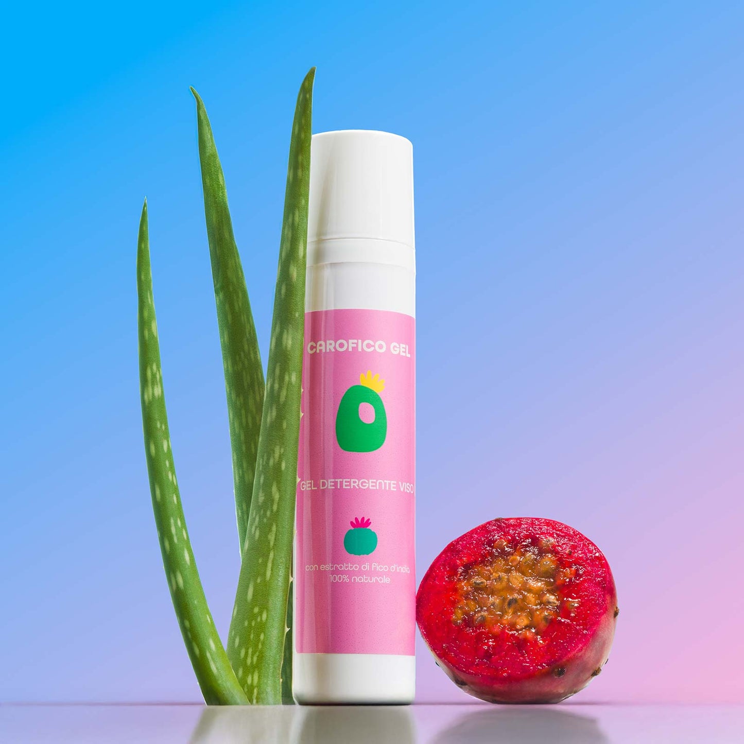 Carofico Caro Beauty Gel Detergente Viso Pelli Miste Siero viso alla vitamina C ideale pelli spente Aloe Vera Fico d India 4