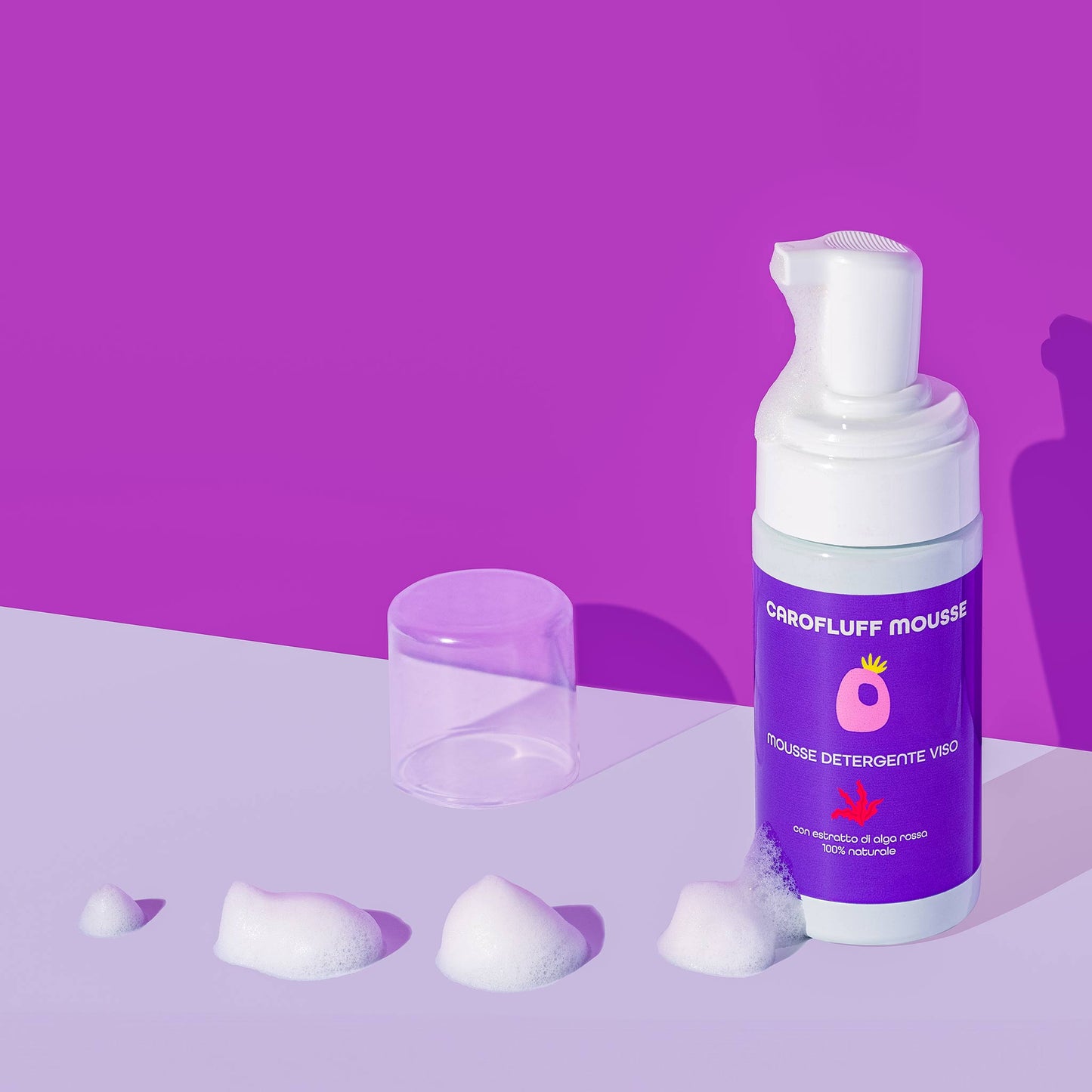 Carofluff Caro Beauty Mousse Viso Pelle Sensibile Secche Miste Crema Viso Leggera di ficco d india Detersione e pulizia 2
