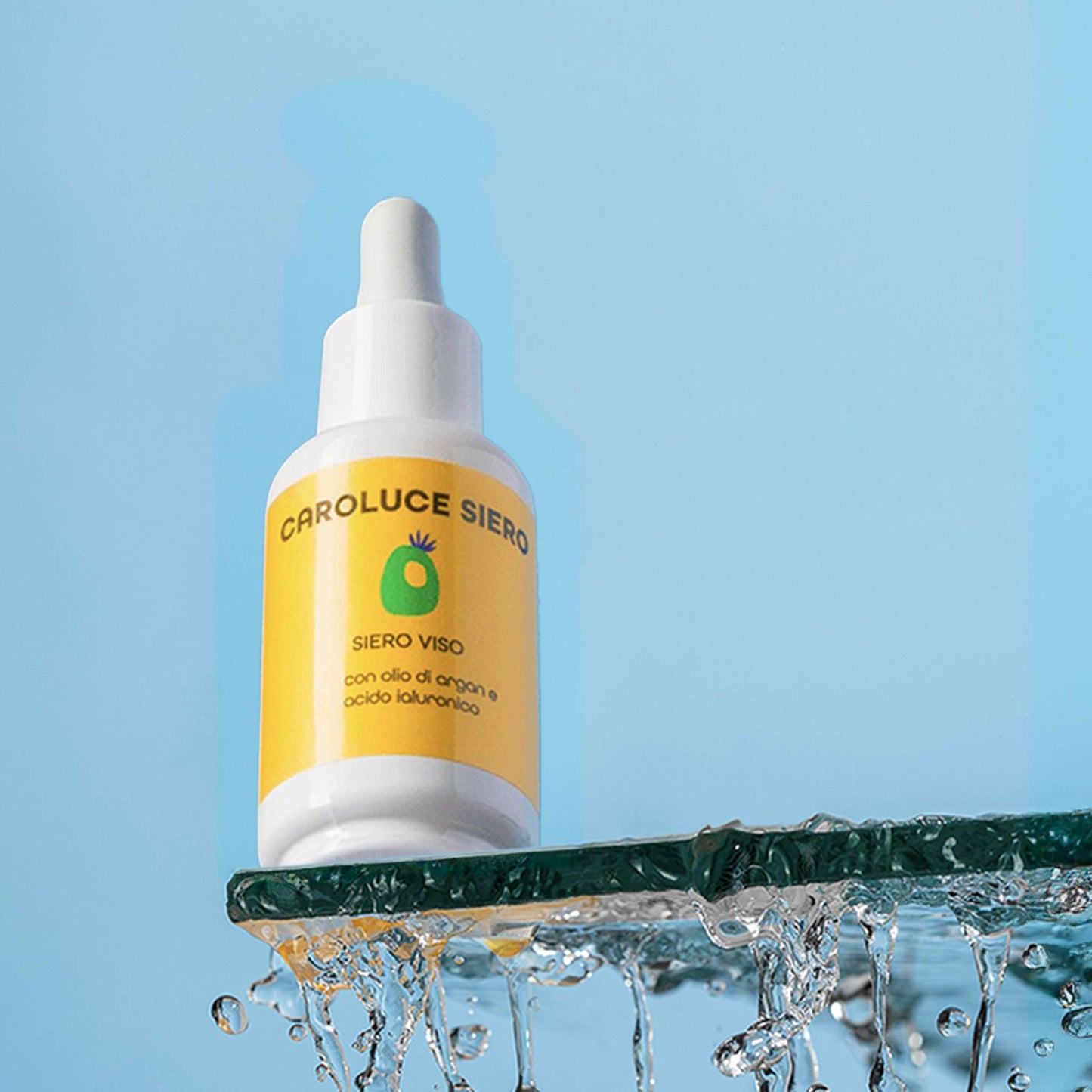 Caroluce Caro Beauty Siero Viso Pelli Secche Miste Mature Argan Ialuronico Gel viso idratante con finish luminoso e fresco 2