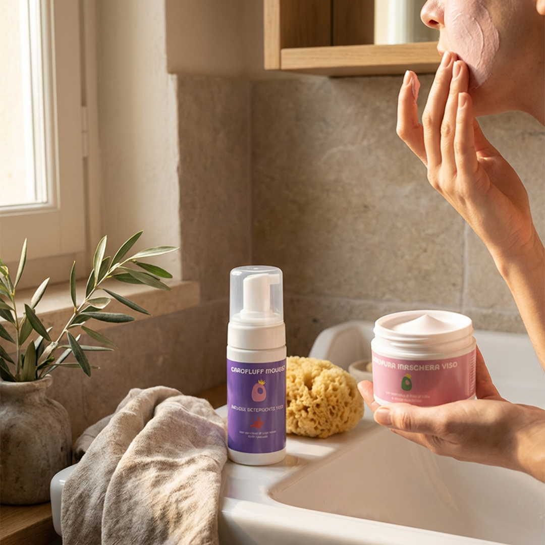 Caro Beauty CaroFluff Mousse Detergente Viso CaroPerlaMaschera Viso Weekly Reset Ritual 2